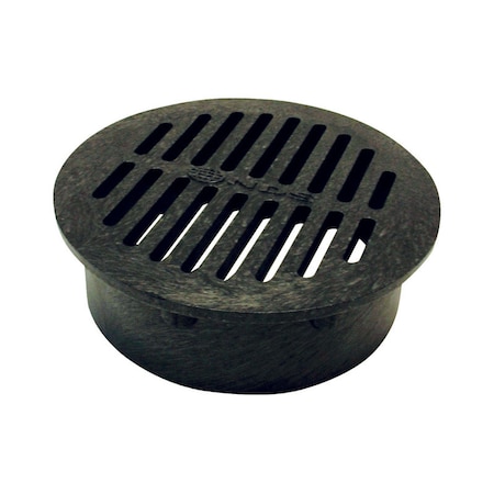 B & K NDS 6 in. Black Round Polyethylene Drain Grate 40
